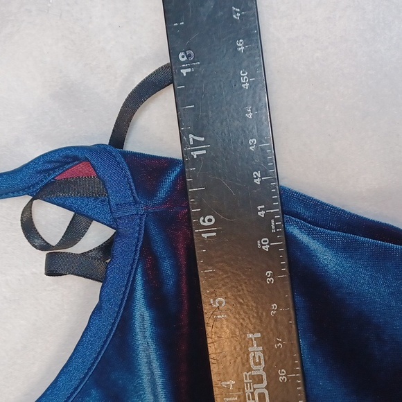 guess y2k deadstock velvet slip dress la dolce vita rhinestone strap nwt womens - Picture 10 of 14